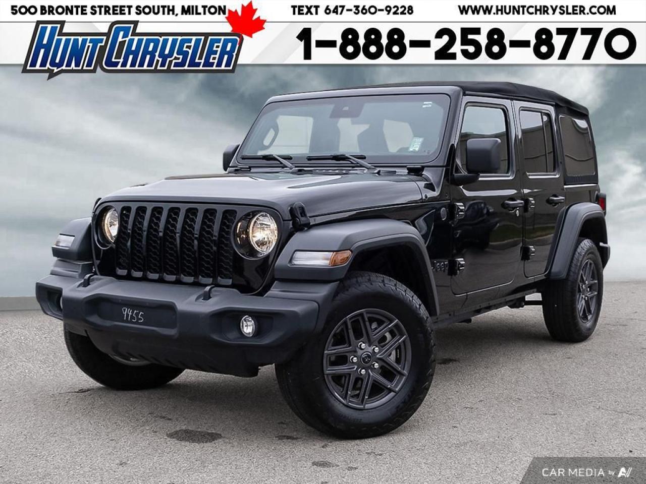 Used 2024 Jeep Wrangler SPORT S | BLACKOUT | AUTO | 4DR | CARPLAY/ANDROID! for sale in Milton, ON