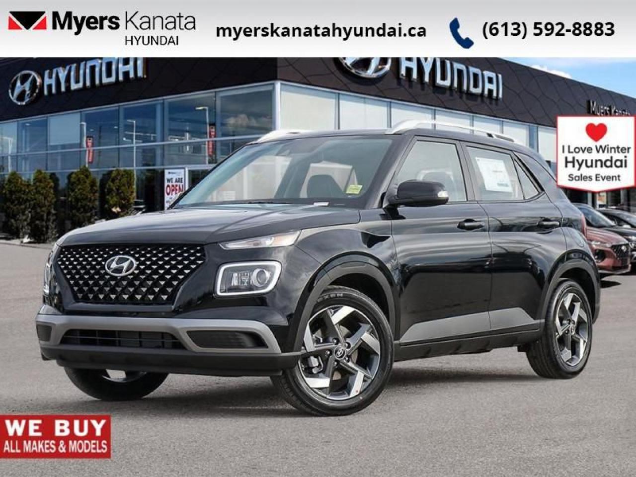 New 2025 Hyundai Venue Ultimate IVT w/Black Interior  - $103.44 /Wk for sale in Kanata, ON