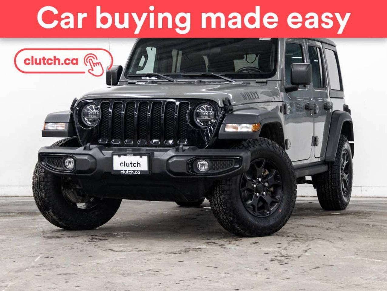 Used 2021 Jeep Wrangler Unlimited Willys 4X4 w/ Apple CarPlay & Android Auto, Rearview Cam, Dual Zone A/C for sale in Toronto, ON