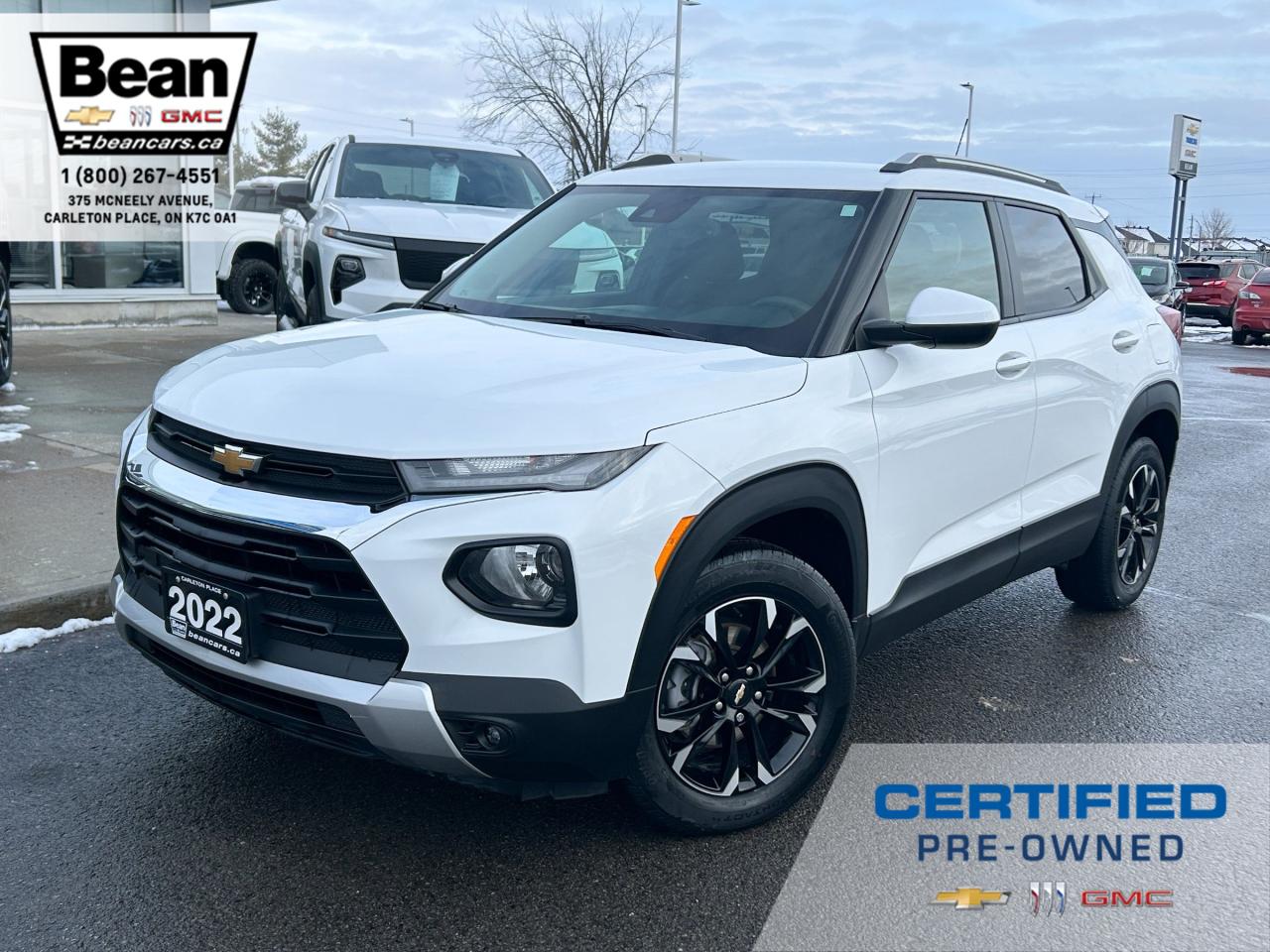 Used 2022 Chevrolet TrailBlazer LT 1.3L 3 CYL WITH REMOTE START/ENTRY, HEATED SEATS, LANE KEEP ASSIST, REAR VISION CAMERA, APPLE CARPLAY AND ANDROID AUTO for sale in Carleton Place, ON