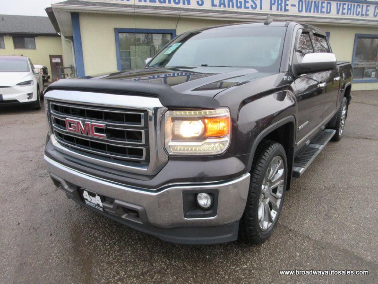 Used 2015 GMC Sierra 1500 GREAT VALUE SLT-Z71-EDITION 5 PASSENGER 5.3L - V8.. 4X4.. CREW-CAB.. SHORTY.. NAVIGATION.. LEATHER.. HEATED SEATS.. BACK-UP CAMERA.. BLUETOOTH.. for sale in Bradford, ON