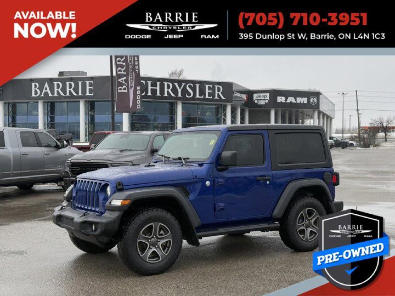 Used 2018 Jeep Wrangler Sport S for sale in Barrie, ON