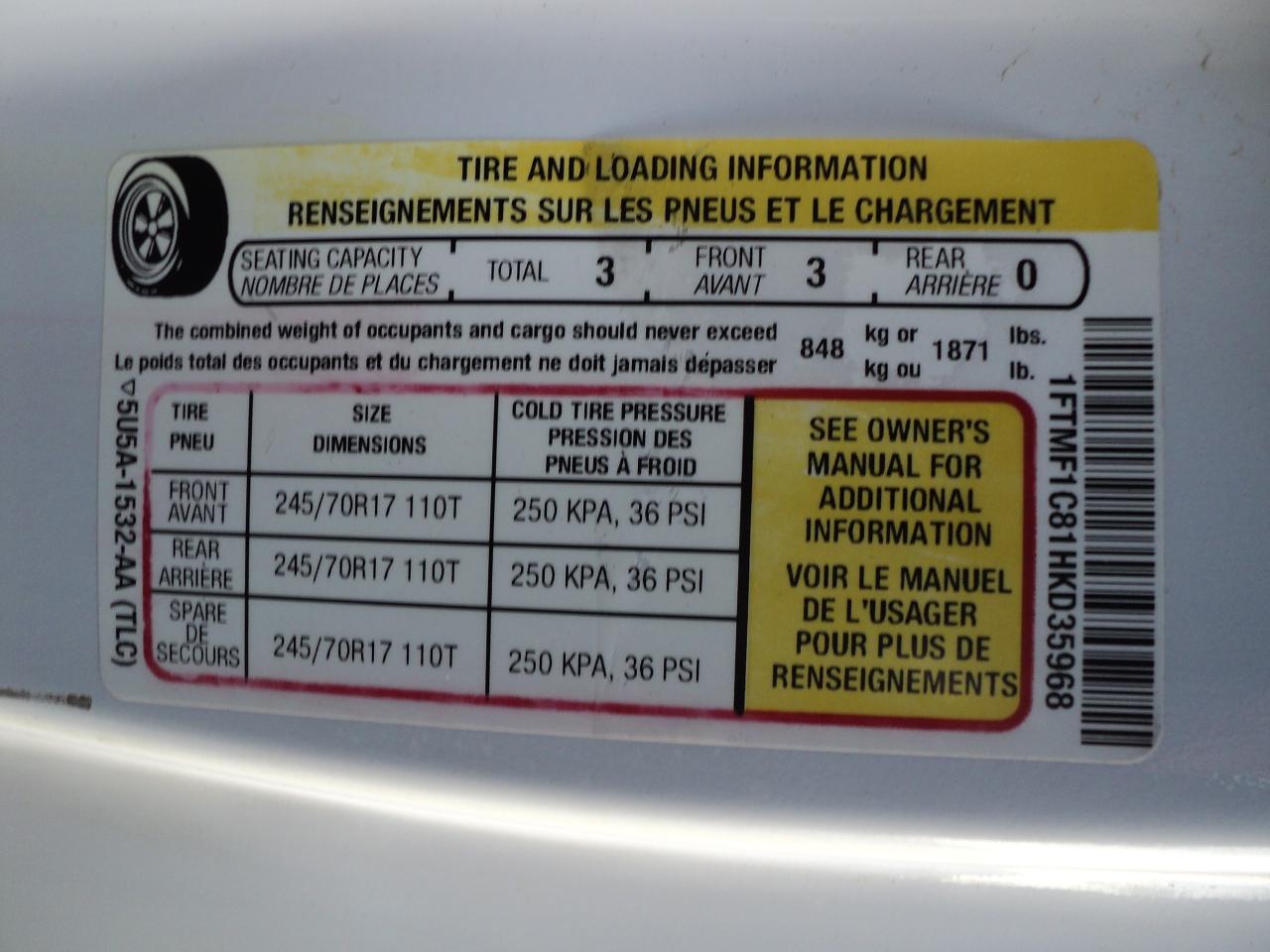 2017 Ford F-150 XL RegCab 2WD 3.5L6cyl 8ftBox - Photo #27