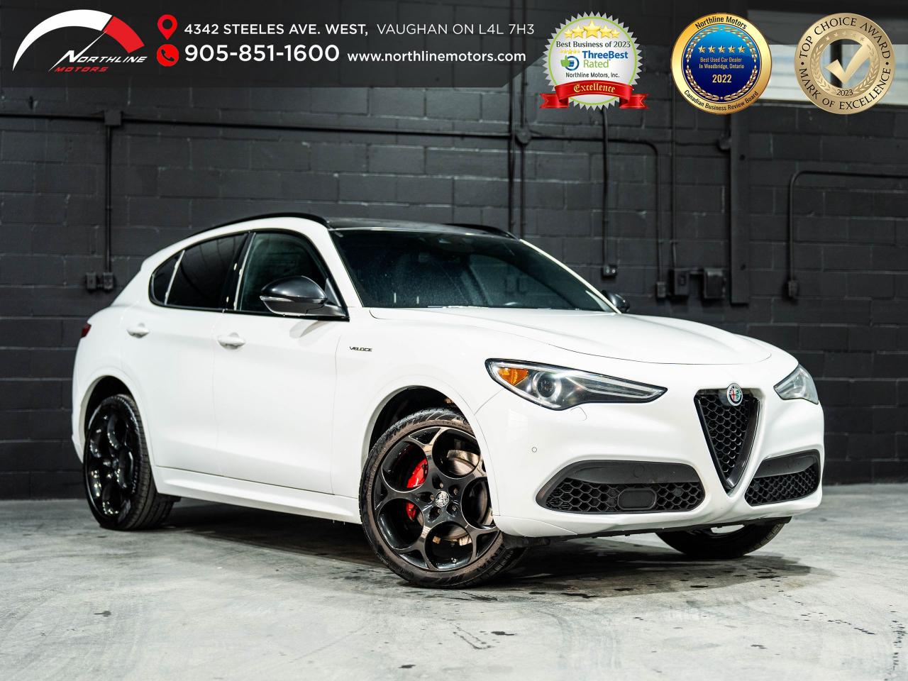 Used 2022 Alfa Romeo Stelvio Veloce AWD/HARMEN K/NAV/21 IN RIM/CLEAN CARFAX for sale in Vaughan, ON