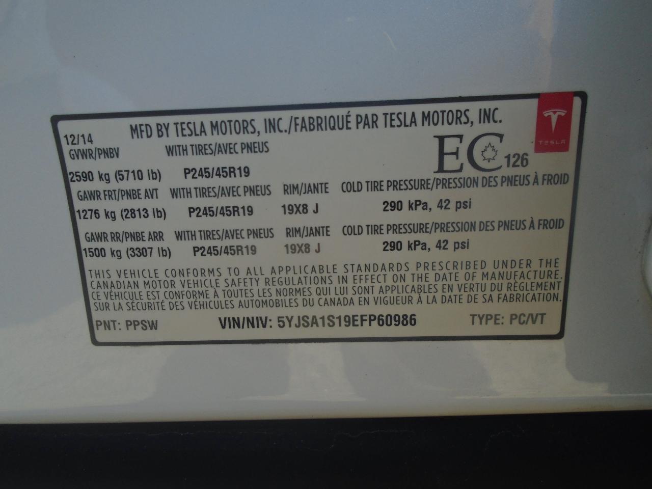 2014 Tesla Model S Model S 60 325KM FULL CHARGE RWD - Photo #39
