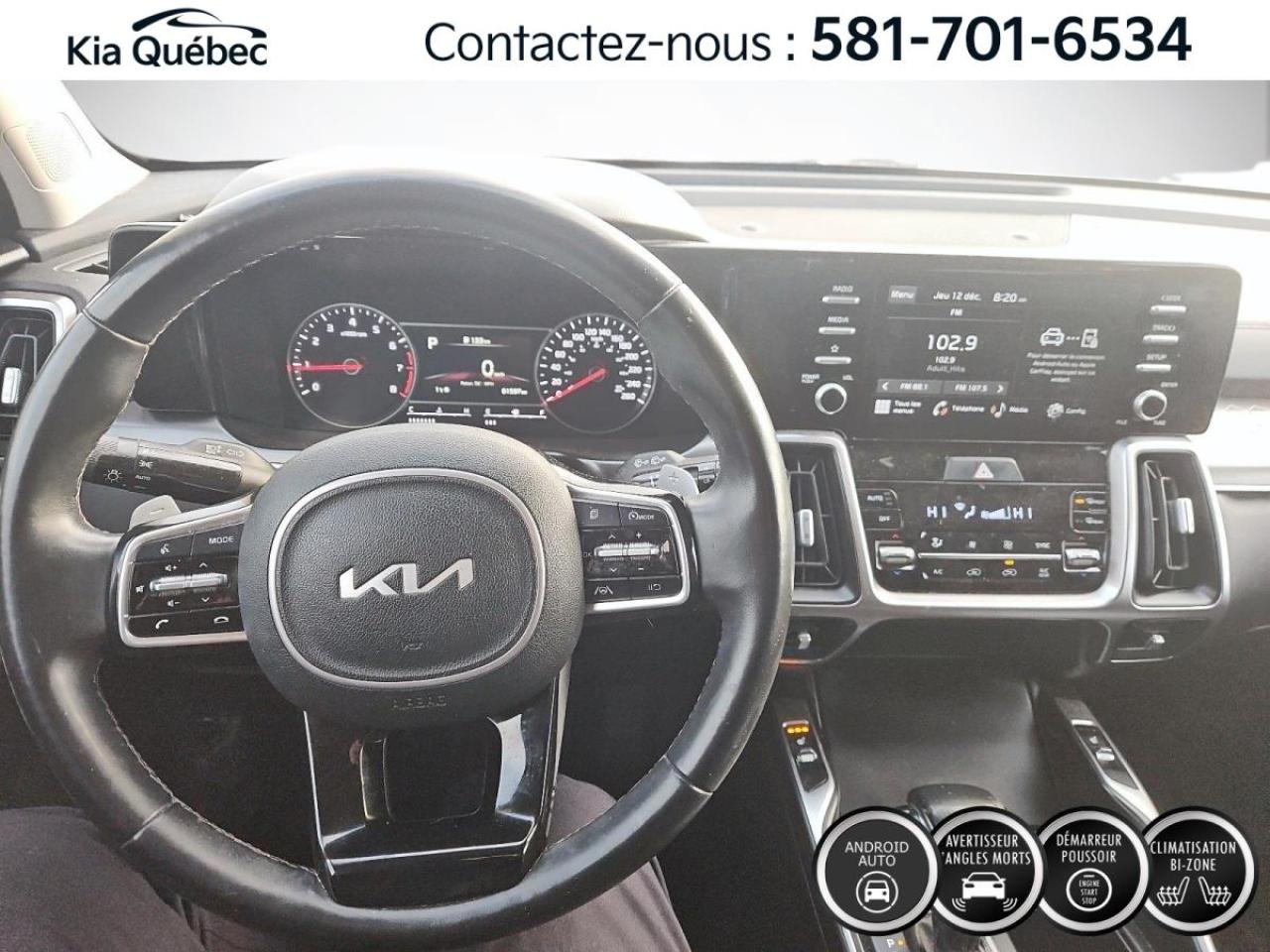 Used 2022 Kia Sorento X-LINE * TURBO* AWD* BIZONE* ANGLES MORTS* CARPLAY for sale in Québec, QC