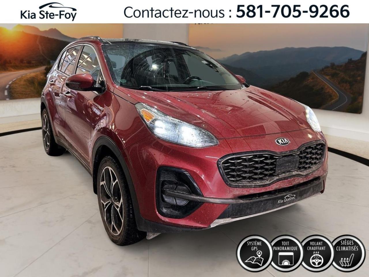 Used 2021 Kia Sportage SX TURBO* AWD* CUIR* GPS* TOIT PANO* BIZONE* for sale in Ste-Foy, QC