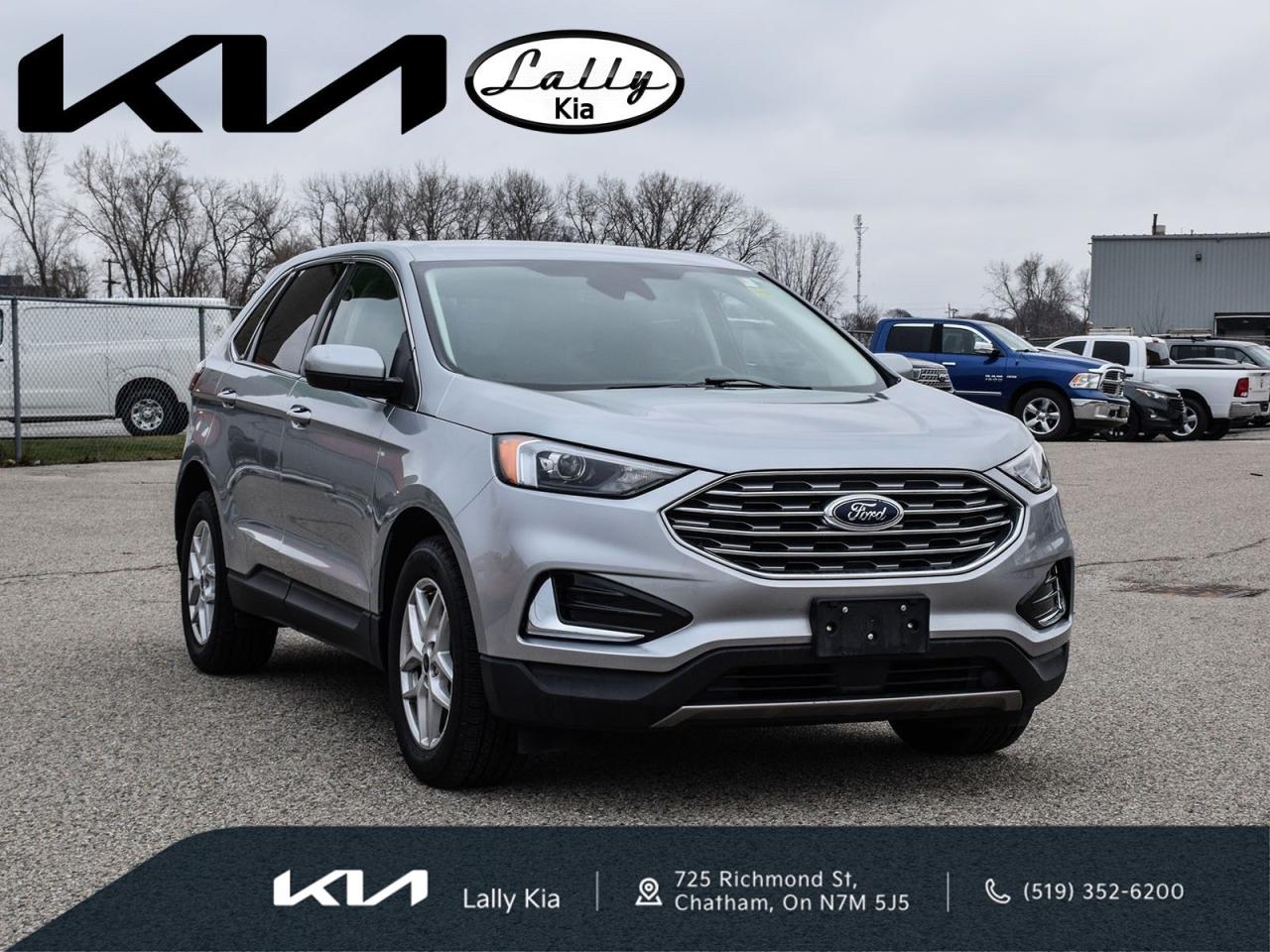 Used 2022 Ford Edge SEL AWD, ADAPTIVE CRUISE CONTROL W/STOP & GO, COLD WEATHER PACKAGE, CONNECTED BUILT-IN NAVIGATION SYSTEM, EVASIVE STEERING ASSIST, FORD CO-PILOT360 ASSIST+, FRONT & REAR FLOOR LINERS W/CARPET MATS, HEATED for sale in Chatham, ON