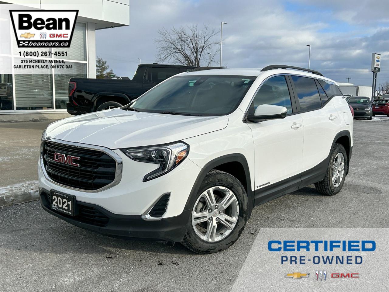 Used 2021 GMC Terrain SLE 1.5L 4 CYL WITH REMOTE START/ENTRY, HEATED SEATS, POWER LIFTGATE, ADAPTIVE CRUISE CONTROL, APPLE CARPLAY AND ANDROID AUTO for sale in Carleton Place, ON