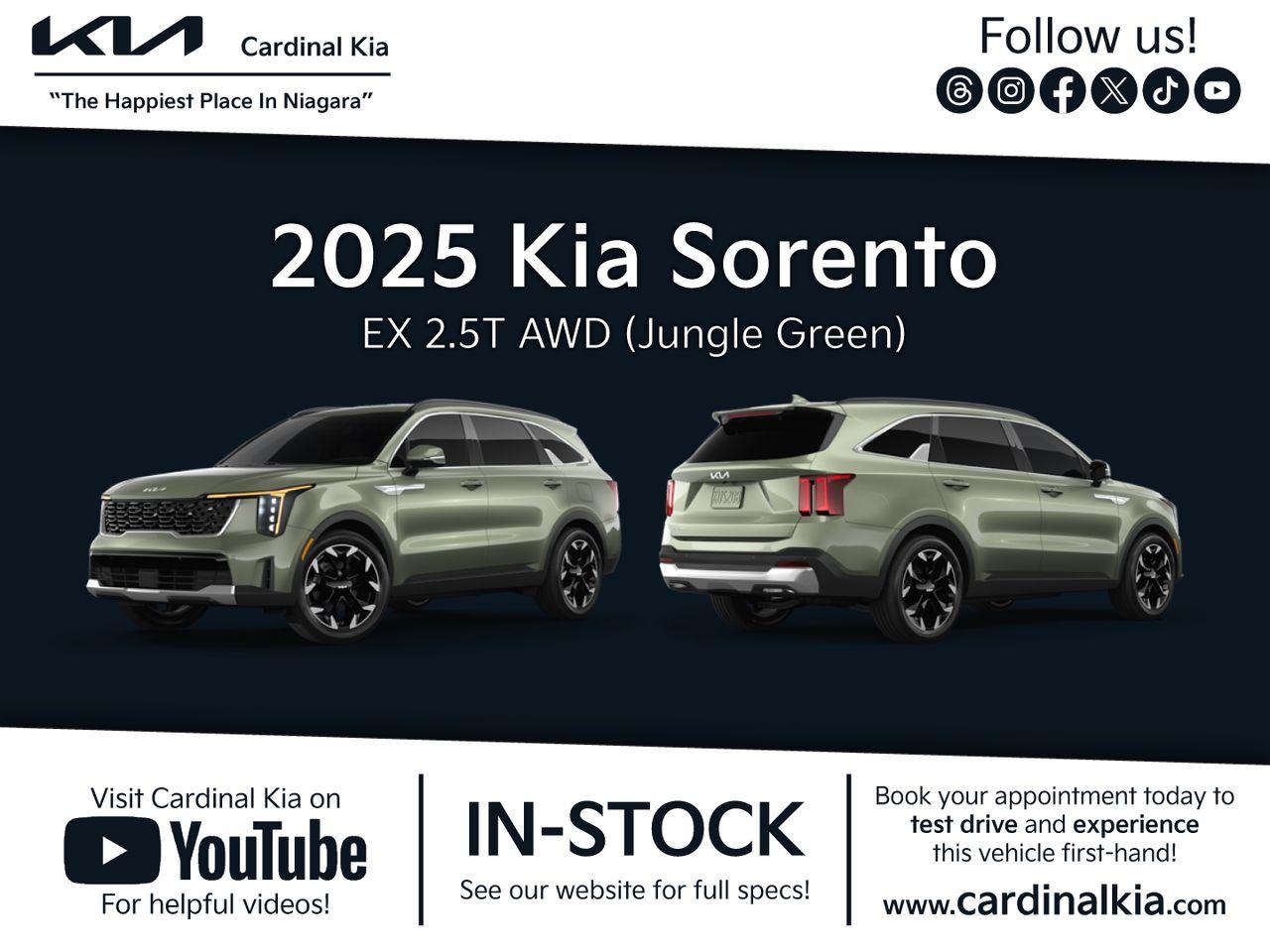 New 2025 Kia Sorento EX for sale in Niagara Falls, ON