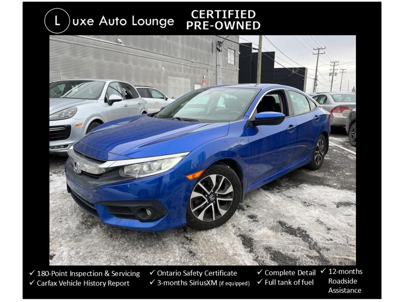 Used 2016 Honda Civic LOW KM!! EX, AUTO, SUNROOF, HEATED SEATS, CLEAN!!! for sale in Orleans, ON