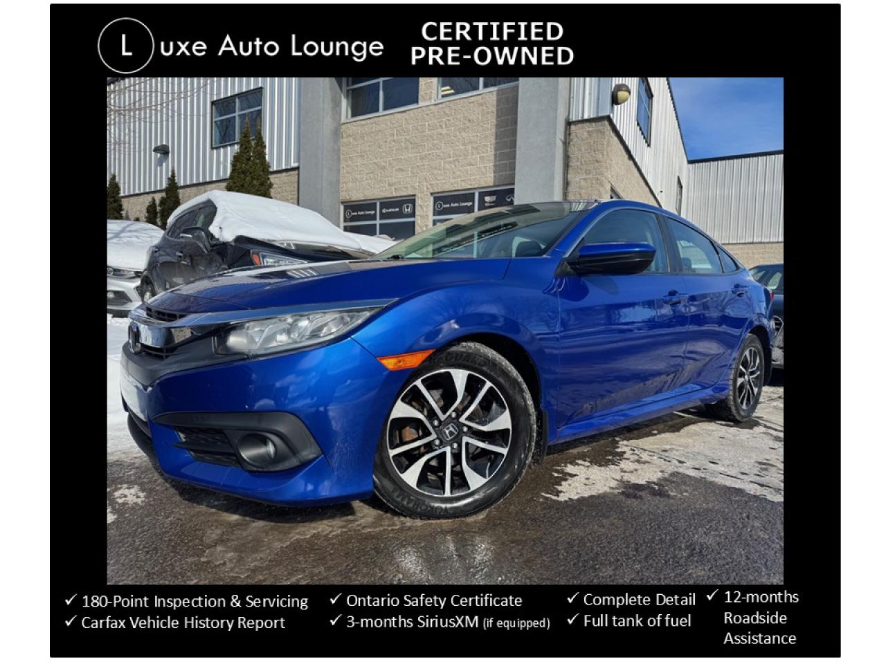 Used 2016 Honda Civic LOW KM!! EX, AUTO, SUNROOF, HEATED SEATS, CLEAN!!! for sale in Orleans, ON