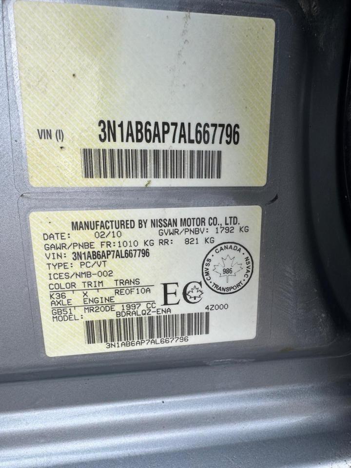 2010 Nissan Sentra 2.0, 4 CYL, GREAT ON FUEL, AS IS SPECIAL - Photo #14