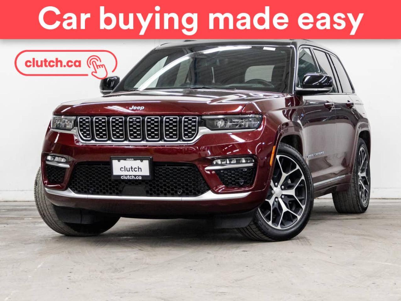 Used 2022 Jeep Grand Cherokee 4xe Summit Reserve 4WD w/ Apple CarPlay & Android Auto, Multi Zone A/C, Panoramic Sunroof for sale in Toronto, ON