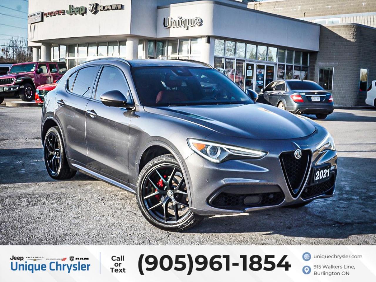 Used 2021 Alfa Romeo Stelvio Ti Sport AWD| RED LEATHER| NERO EDIZIONE PKG| for sale in Burlington, ON