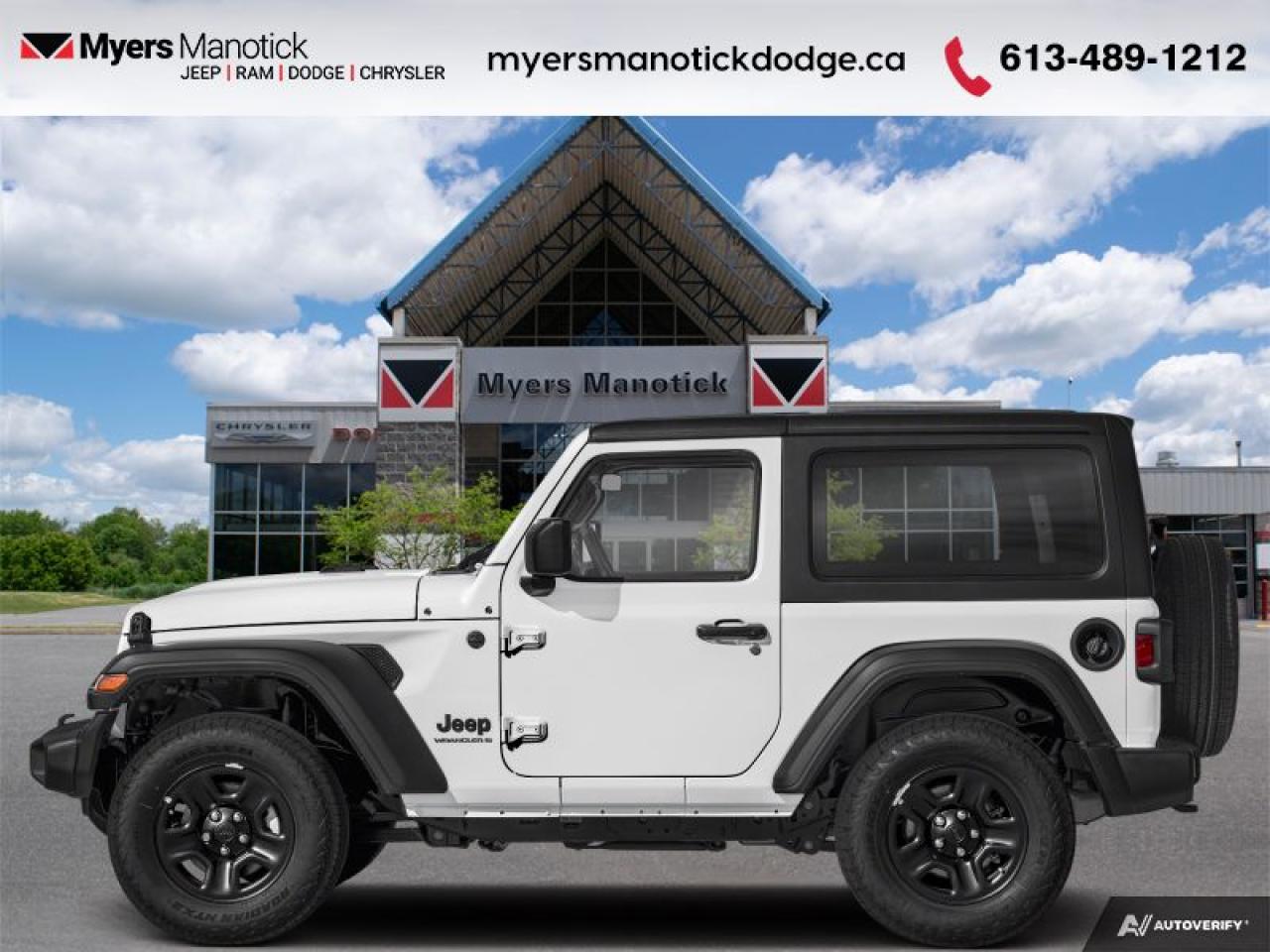 New 2025 Jeep Wrangler Sport S  - Freedom Top - $139.69 /Wk for sale in Ottawa, ON