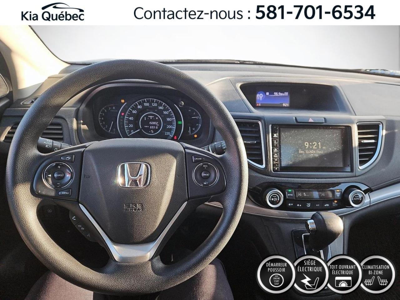 Used 2015 Honda CR-V EX * AWD* TOIT* BIZONE* BOUTON POUSSOIR* CAMERA* for sale in Québec, QC