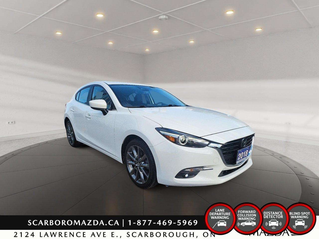 Used 2018 Mazda MAZDA3 HATCHBACK|LANE DEPARTUR|CLEAN CARFAX E|AUTO for sale in Scarborough, ON