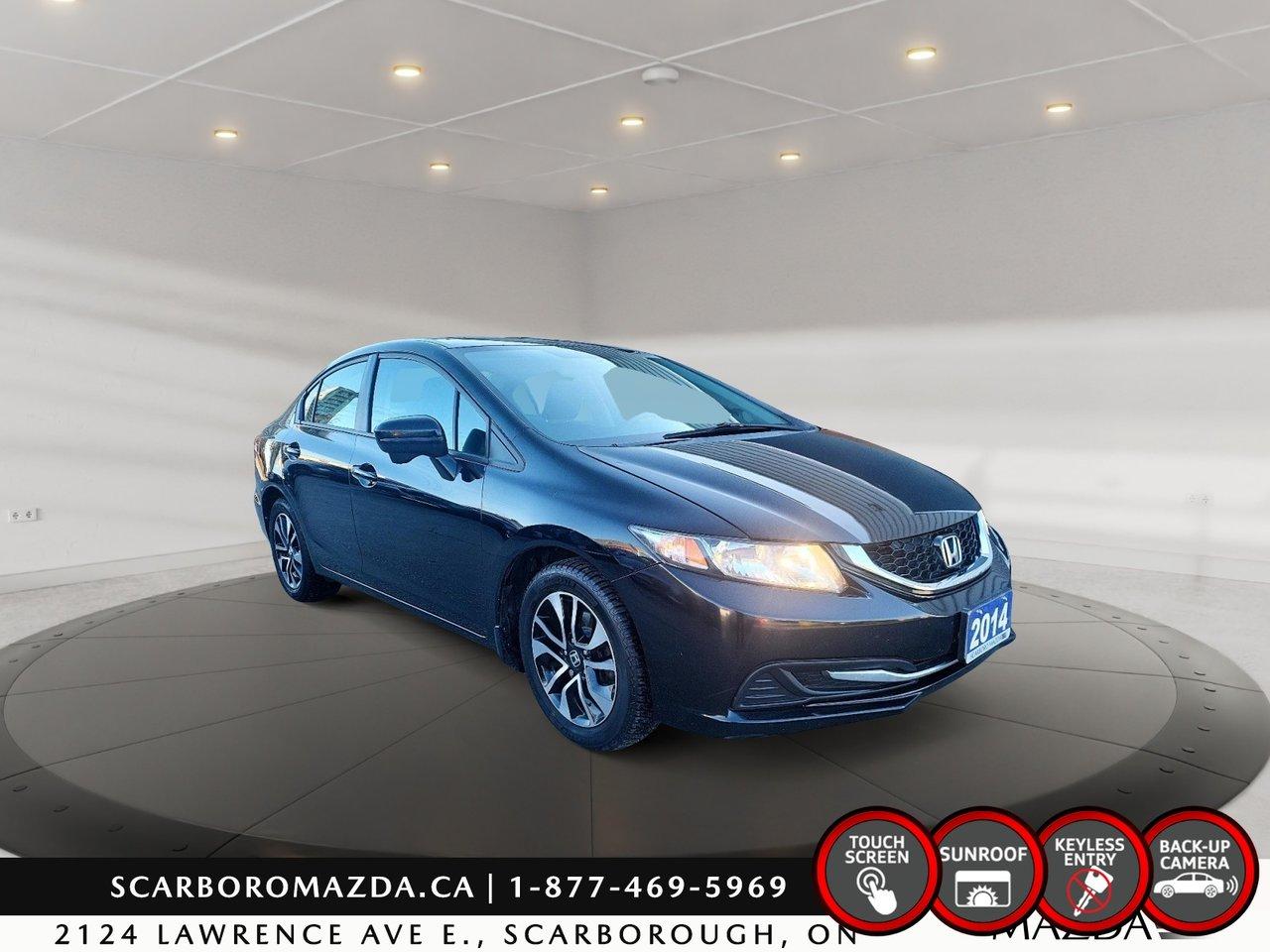 Used 2014 Honda Civic Sedan SIDE&REAR CAMERA|SUNROOF|AUTO for sale in Scarborough, ON