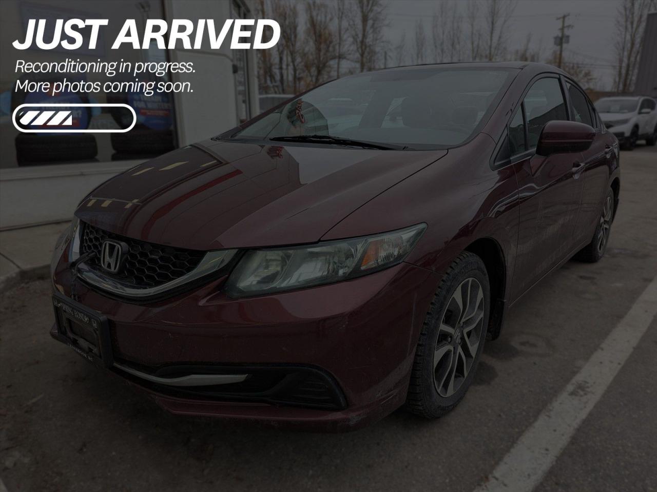 Used 2015 Honda Civic EX $174 BI-WEEKLY - SMOKE-FREE, NEW WINDSHIELD, ONE OWNER, GREAT ON GAS for sale in Cranbrook, BC