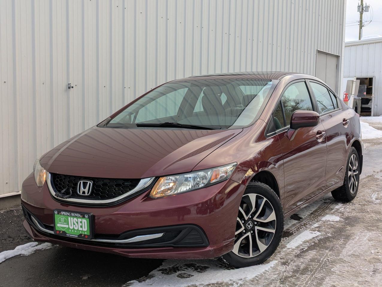 Used 2015 Honda Civic EX $199 BI-WEEKLY - SMOKE-FREE, NEW WINDSHIELD, ONE OWNER, GREAT ON GAS for sale in Cranbrook, BC