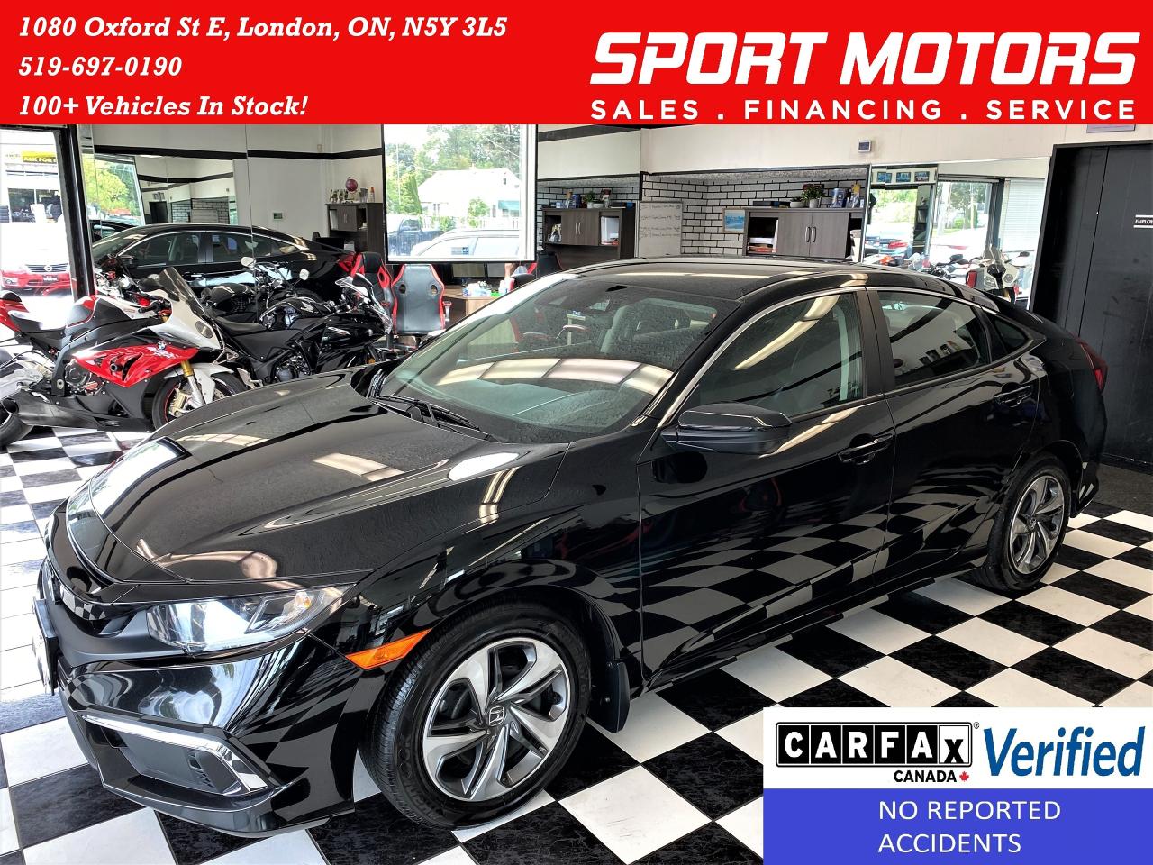 2019 Honda Civic LX+Adaptive Cruise+LaneKeep+ApplePlay+CLEAN CARFAX