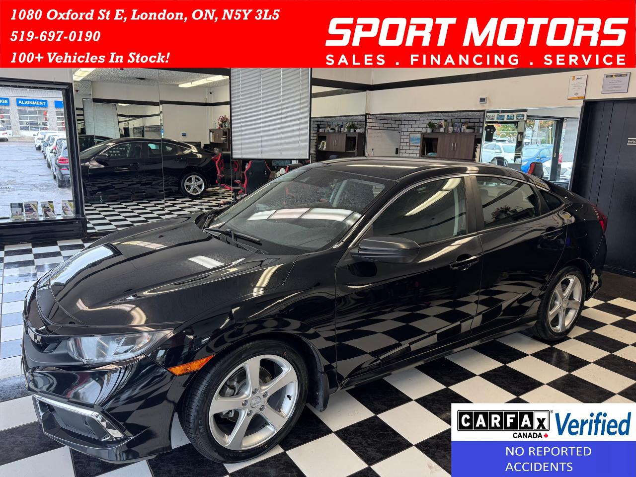 Used 2019 Honda Civic LX+Adaptive Cruise+LaneKeep+ApplePlay+CLEAN CARFAX for sale in London, ON