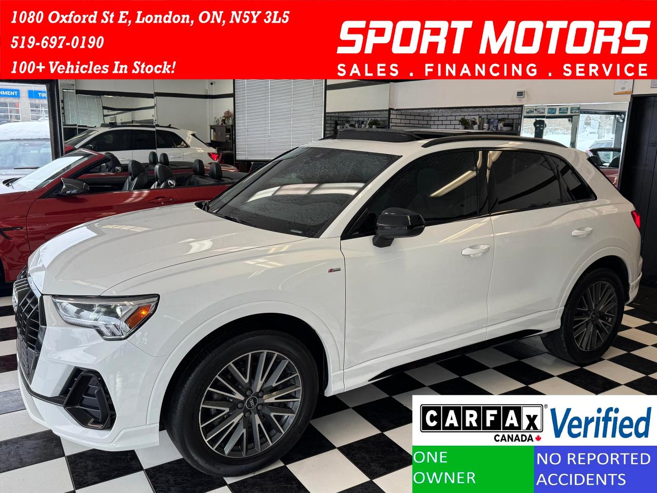 Used 2021 Audi Q3 Progressiv BLK Optic PKG+S-LINE SPORT+CLEAN CARFAX for sale in London, ON