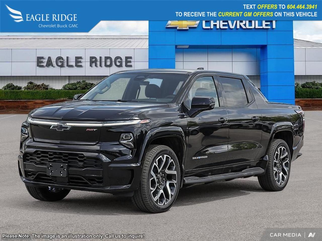 New 2025 Chevrolet Silverado EV RST Remote entry lock control, heated seats, automatic emergency braking, front park assist, HD surround vision, head-up display, 11-inch driver information center, and a 17.7-inch display for sale in Coquitlam, BC