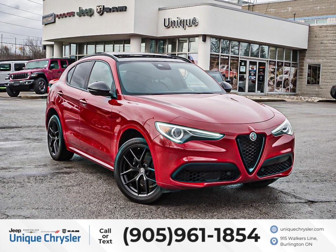 Used 2020 Alfa Romeo Stelvio Ti Sport AWD| NERO EDIZIONE PKG| PANO ROOF| for sale in Burlington, ON