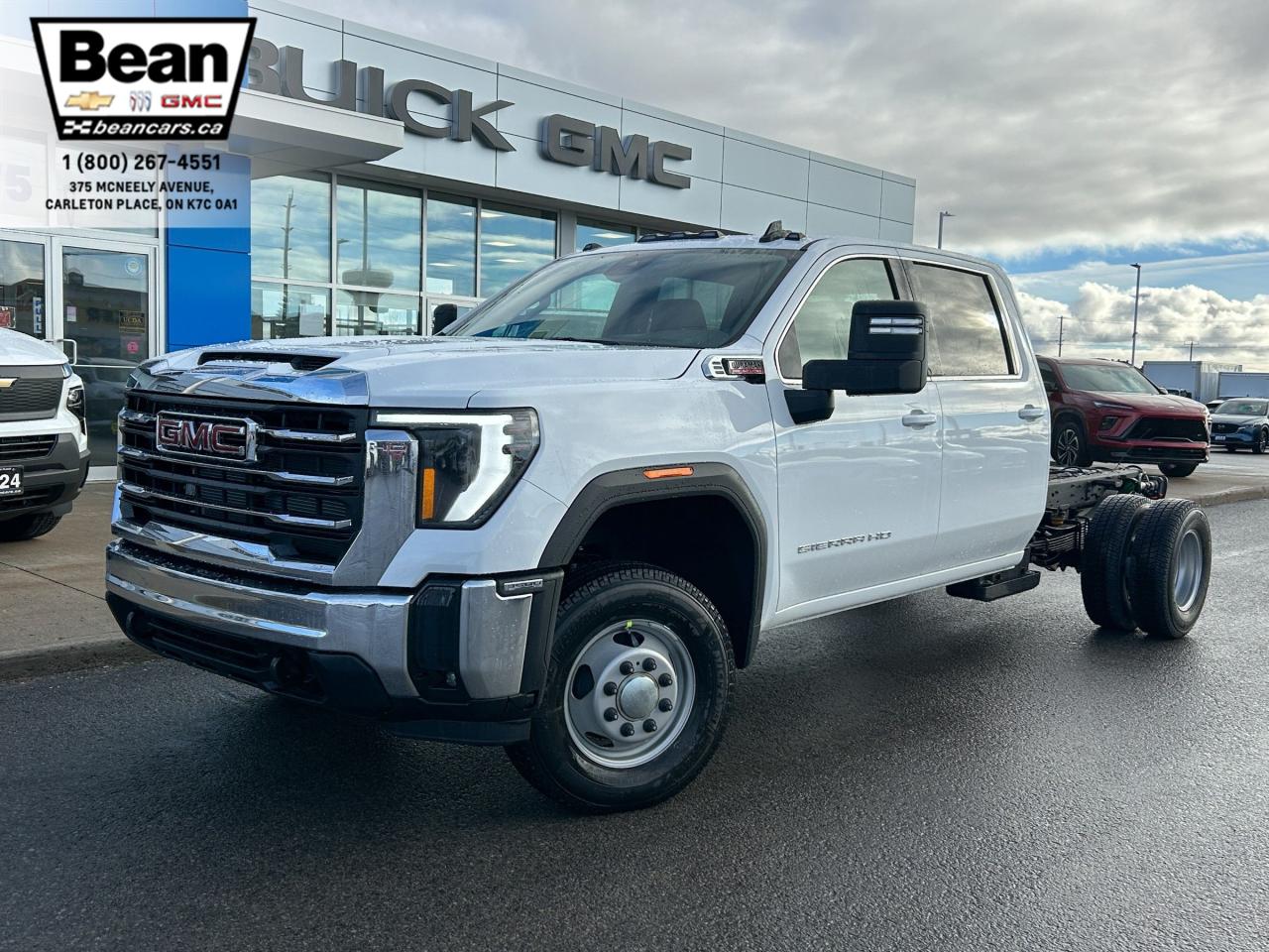 New 2025 GMC Sierra 3500 HD Chassis SLE DURAMAX 6.6L WITH REMOTE START/ENTRY, HEATED SEATS, HEATED STEERING WHEEL, CRUISE CONTROL, APPLE CARPLAY AND ANDROID AUTO for sale in Carleton Place, ON