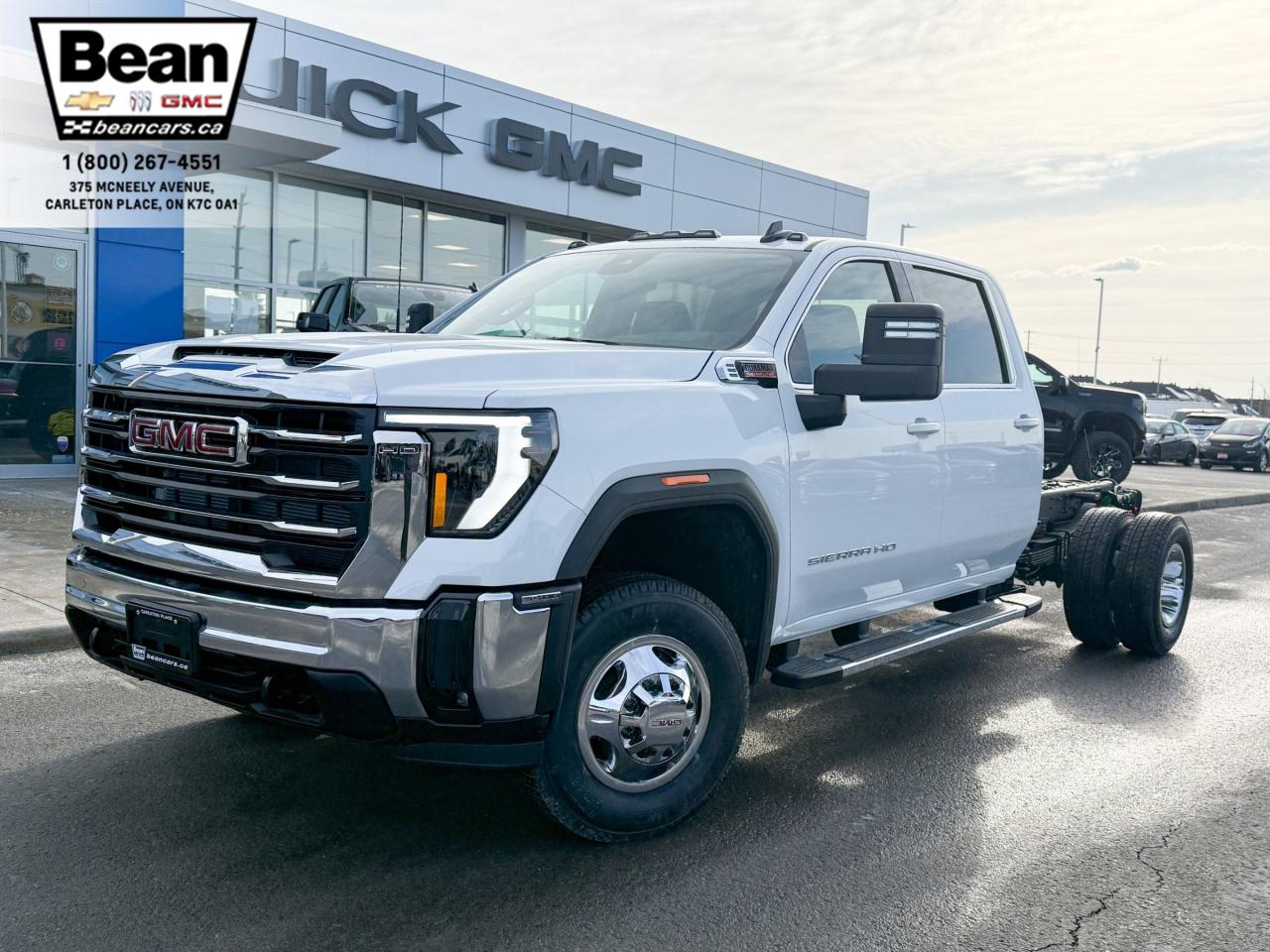 New 2025 GMC Sierra 3500 HD Chassis SLE DURAMAX 6.6L WITH REMOTE START/ENTRY, HEATED SEATS, HEATED STEERING WHEEL, CRUISE CONTROL, APPLE CARPLAY AND ANDROID AUTO for sale in Carleton Place, ON