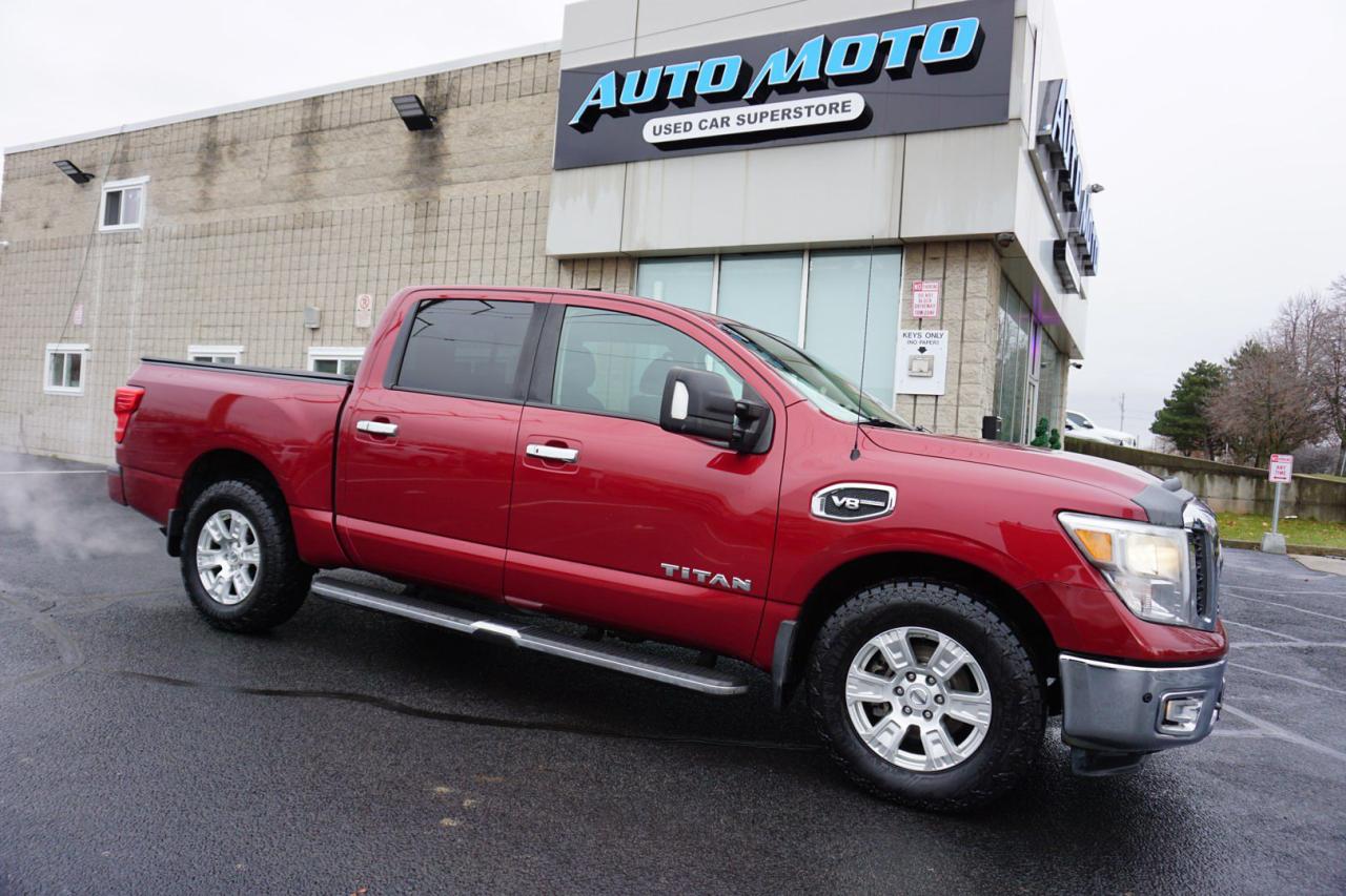 Used 2017 Nissan Titan 5.6L V8 SV CREW 4WD CERTIFIED *ACCIDENT FREE* CAMERA NAV BLUETOOTH HEATED SEATS CRUISE ALLOYS for sale in Burlington, ON