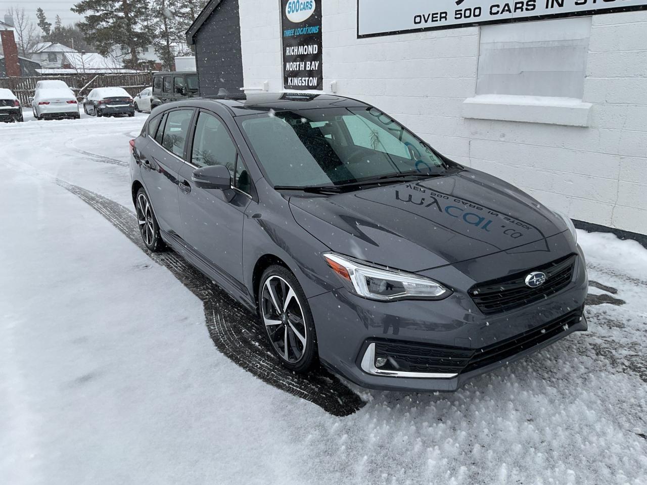 Used 2023 Subaru Impreza Sport-tech 2L SPORT-TECH!!!  SUNROOF. LEATHER. HEATED SEATS. BACKUP CAM. BLUETOOTH. A/C. CRUISE. PWR GROUP. PER for sale in North Bay, ON