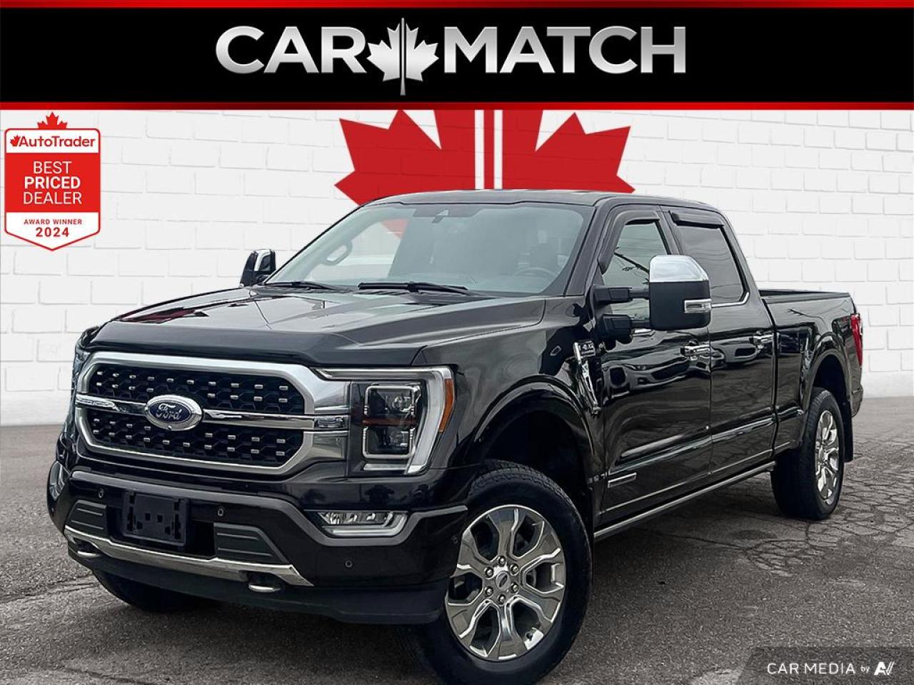 Used 2021 Ford F-150 PLATINUM 4WD / CREW / LEATHER / NAV / NO ACCIDENTS for sale in Cambridge, ON