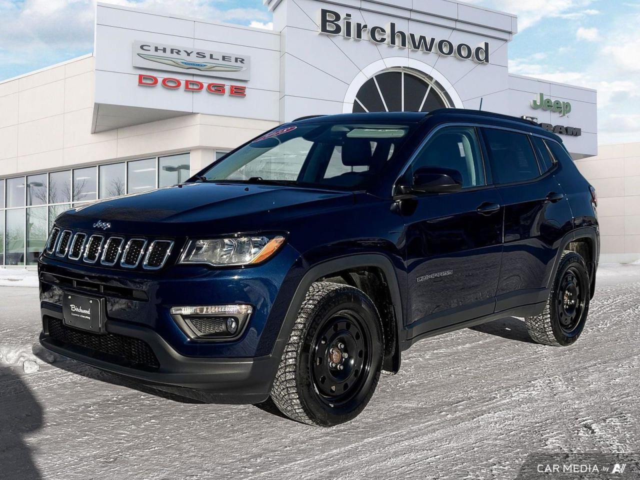 Low KM!
Experience adventure and comfort in this 2018 Jeep Compass North! With its rugged 4WD capability and impressive array of modern features, this SUV is perfect for both city driving and off-road exploration.

Key Features:
- 8.4-inch touchscreen with Uconnect 4C NAV
- Apple CarPlay and Google Android Auto compatibility
- Heated steering wheel and front seats for winter comfort
- Remote Start System for convenience
- ParkView Rear Back-Up Camera for easy parking
- 7-inch customizable cluster display
- Dual-zone automatic climate control
- GPS navigation for hassle-free travel

At Birchwood Chrysler Dodge Jeep Ram, were committed to providing you with an exceptional vehicle and purchasing experience. Ready to take the wheel? Reserve your test drive today, start the purchase process online, or contact us with any questions. Dont miss this opportunity to own a versatile and well-equipped Jeep Compass!
Dealer permit #5686