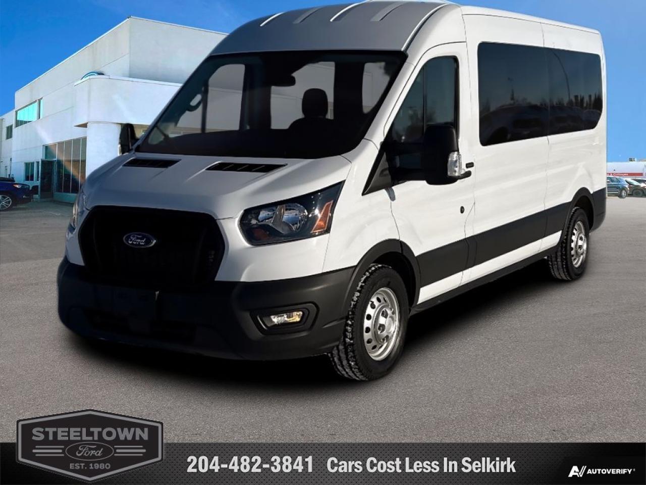 <b>Ford Co-Pilot360,  Remote Keyless Entry,  Streaming Audio,  4G LTE,  Climate Control!</b><br> <br> We value your TIME, we wont waste it or your gas is on us!   We offer extended test drives and if you cant make it out to us we will come straight to you!<br><br><br> <br>   Whether you need to tow, haul, cart, carry or deliver, this Ford Transit Passenger Wagon can get it done with ease. This  2023 Ford Transit Passenger Wagon is for sale today in Selkirk. <br> <br>This Ford Transit Wagon is designed to maximize your efficiency while keeping all of your passengers extremely happy. Youll be impressed by how this Transit Passenger effortlessly glides down the road, in a way no truck-based van could hope to match. Its more like a family sedan than a full-size rig. With maximum cargo and passenger options, this Transit is sure to impress even the toughest of critic!This  van has 36,122 kms. Its  oxford white in colour  . It has an automatic transmission and is powered by a  275HP 3.5L V6 Cylinder Engine. <br> <br> Our Transit Passenger Wagons trim level is XL. This Ford Transit Passenger Wagon comes well equipped with large door openings to make loading passengers and oversized cargo a breeze. On this XL trim, you will get Ford Co-Pilot360 featuring lane keep assist and automatic emergency braking, rubberized floor covering to easily keep the interior clean, a rear view camera to assist when backing up in tight parking spots, remote keyless entry, a multi-function display screen with streaming audio and hands free phone connectivity, FordPass Connect 4G hotspot capability, automatic climate control to keep your passengers extra comfortable, electronic stability control to keep everyone safe and so much more. This vehicle has been upgraded with the following features: Ford Co-pilot360,  Remote Keyless Entry,  Streaming Audio,  4g Lte,  Climate Control,  Rear View Camera,  Automatic Emergency Braking. <br> To view the original window sticker for this vehicle view this <a href=http://www.windowsticker.forddirect.com/windowsticker.pdf?vin=1FBAX9C83PKA52215 target=_blank>http://www.windowsticker.forddirect.com/windowsticker.pdf?vin=1FBAX9C83PKA52215</a>. <br/><br> <br>To apply right now for financing use this link : <a href=http://www.steeltownford.com/?https://CreditOnline.dealertrack.ca/Web/Default.aspx?Token=bf62ebad-31a4-49e3-93be-9b163c26b54c&La target=_blank>http://www.steeltownford.com/?https://CreditOnline.dealertrack.ca/Web/Default.aspx?Token=bf62ebad-31a4-49e3-93be-9b163c26b54c&La</a><br><br> <br/><br> Buy this vehicle now for the lowest bi-weekly payment of <b>$525.11</b> with $0 down for 96 months @ 8.99% APR O.A.C. ( Plus applicable taxes -  Platinum Shield Protection & Tire Warranty included   / Total cost of borrowing $31428   ).  See dealer for details. <br> <br>Family owned and operated in Selkirk for 35 Years.  <br>Steeltown Ford is located just 20 minutes North of the Perimeter Hwy, with an onsite banking center that offers free consultations. <br>Ask about our special dealer rates available through all major banks and credit unions.<br><br><br>Steeltown Ford Protect Plus includes:<br>- Life Time Tire Warranty <br>Cars cost less in Selkirk <br><br>Dealer Permit # 1039<br><br><br> Come by and check out our fleet of 110+ used cars and trucks and 160+ new cars and trucks for sale in Selkirk.  o~o