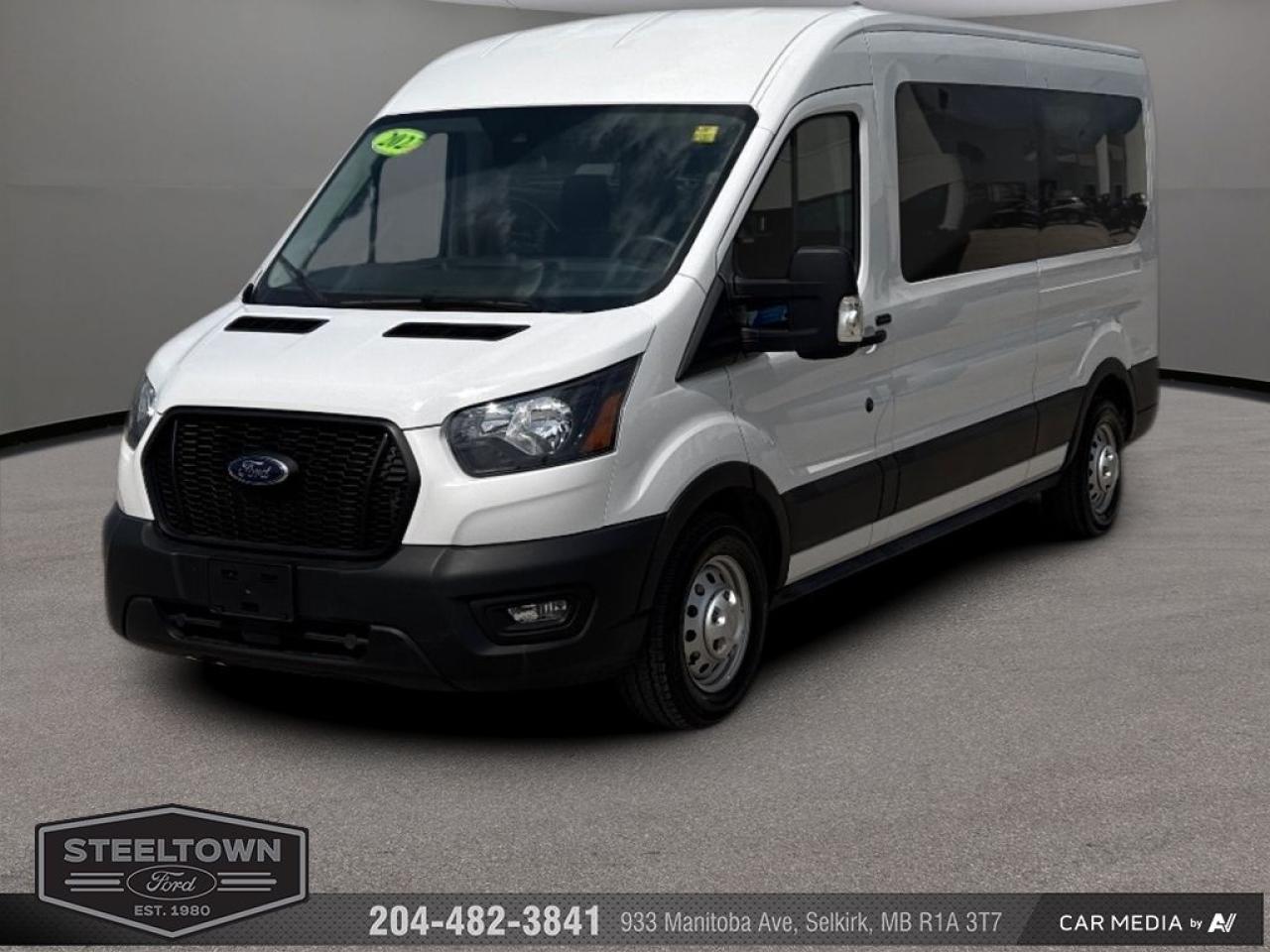 <b>Ford Co-Pilot360,  Remote Keyless Entry,  Streaming Audio,  4G LTE,  Climate Control!</b><br> <br> We value your TIME, we wont waste it or your gas is on us!   We offer extended test drives and if you cant make it out to us we will come straight to you!<br><br><br> <br>   This Ford Transit employs intelligent design to maximize cargo space, capability, and efficiency. This  2023 Ford Transit Passenger Wagon is for sale today in Selkirk. <br> <br>This Ford Transit Wagon is designed to maximize your efficiency while keeping all of your passengers extremely happy. Youll be impressed by how this Transit Passenger effortlessly glides down the road, in a way no truck-based van could hope to match. Its more like a family sedan than a full-size rig. With maximum cargo and passenger options, this Transit is sure to impress even the toughest of critic!This  van has 36,122 kms. Its  oxford white in colour  . It has an automatic transmission and is powered by a  275HP 3.5L V6 Cylinder Engine. <br> <br> Our Transit Passenger Wagons trim level is XL. This Ford Transit Passenger Wagon comes well equipped with large door openings to make loading passengers and oversized cargo a breeze. On this XL trim, you will get Ford Co-Pilot360 featuring lane keep assist and automatic emergency braking, rubberized floor covering to easily keep the interior clean, a rear view camera to assist when backing up in tight parking spots, remote keyless entry, a multi-function display screen with streaming audio and hands free phone connectivity, FordPass Connect 4G hotspot capability, automatic climate control to keep your passengers extra comfortable, electronic stability control to keep everyone safe and so much more. This vehicle has been upgraded with the following features: Ford Co-pilot360,  Remote Keyless Entry,  Streaming Audio,  4g Lte,  Climate Control,  Rear View Camera,  Automatic Emergency Braking. <br> To view the original window sticker for this vehicle view this <a href=http://www.windowsticker.forddirect.com/windowsticker.pdf?vin=1FBAX9C83PKA52215 target=_blank>http://www.windowsticker.forddirect.com/windowsticker.pdf?vin=1FBAX9C83PKA52215</a>. <br/><br> <br>To apply right now for financing use this link : <a href=http://www.steeltownford.com/?https://CreditOnline.dealertrack.ca/Web/Default.aspx?Token=bf62ebad-31a4-49e3-93be-9b163c26b54c&La target=_blank>http://www.steeltownford.com/?https://CreditOnline.dealertrack.ca/Web/Default.aspx?Token=bf62ebad-31a4-49e3-93be-9b163c26b54c&La</a><br><br> <br/><br> Buy this vehicle now for the lowest bi-weekly payment of <b>$492.67</b> with $0 down for 96 months @ 8.99% APR O.A.C. ( Plus applicable taxes -  Platinum Shield Protection & Tire Warranty included   / Total cost of borrowing $29487   ).  See dealer for details. <br> <br>Family owned and operated in Selkirk for 35 Years.  <br>Steeltown Ford is located just 20 minutes North of the Perimeter Hwy, with an onsite banking center that offers free consultations. <br>Ask about our special dealer rates available through all major banks and credit unions.<br><br><br>Steeltown Ford Protect Plus includes:<br>- Life Time Tire Warranty <br>Cars cost less in Selkirk <br><br>Dealer Permit # 1039<br><br><br> Come by and check out our fleet of 110+ used cars and trucks and 170+ new cars and trucks for sale in Selkirk.  o~o