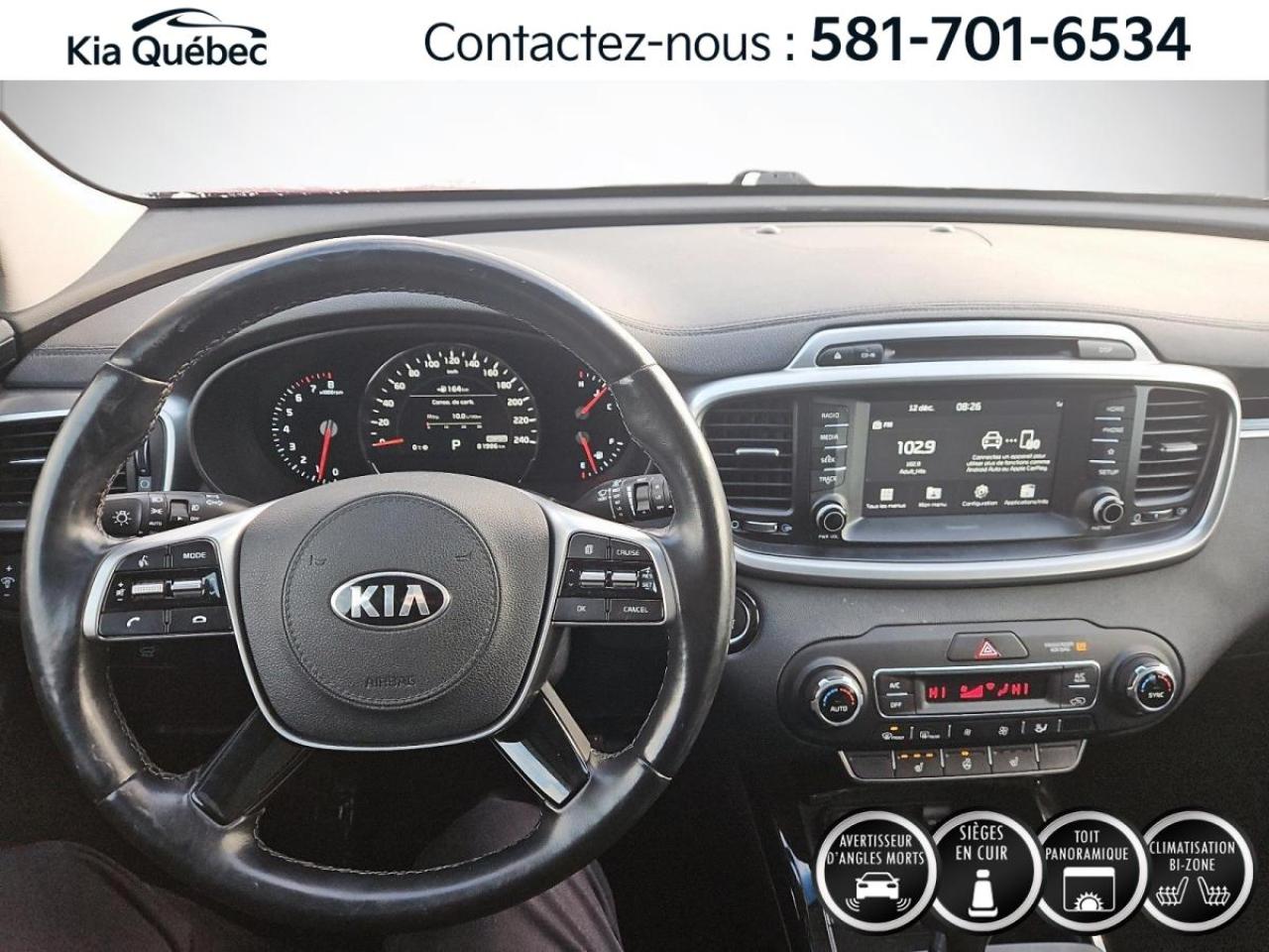 Used 2019 Kia Sorento EX PREMIUM * V6* AWD* TOIT PANO* CUIR* BIZONE* for sale in Québec, QC