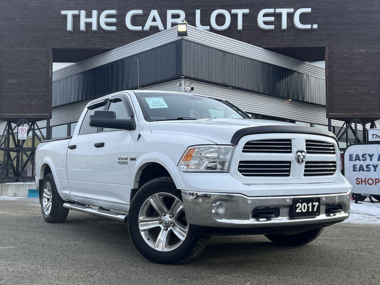 Used 2017 RAM 1500 Outdoorsman 4x4 Crew Cab 6.4' Box HEATED SEATS/STEERING WHEEL, NAV, BACK UP CAM, VOICE CONTROL, POWER SEATS, BLUETOOTH!! for sale in Sudbury, ON