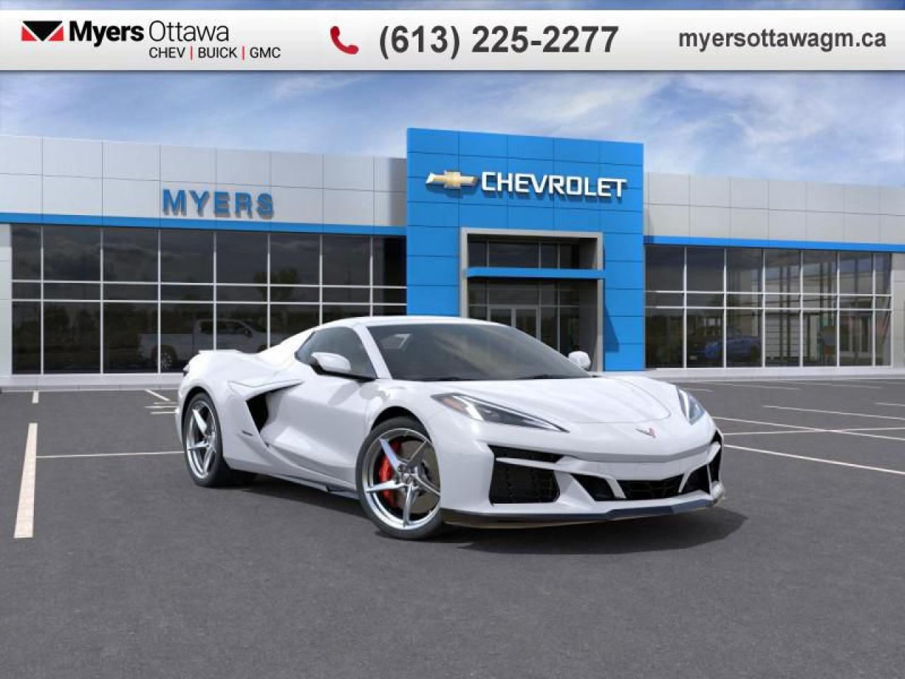 <br> <br>**PRE SPRING SALE!! SAVE $1000 ON ANY IN STOCK ERAY!!! PLUS FREE SHOWROOM STORAGE UNTIL MAY 2025!!!! ONCE THEY ARE GONE THEY ARE GONE!!! BEST DEALS YOU WILL EVER SEE ON A NEW CORVETTE !!!! *** <br><br>2025 EEAY CONVERTIBLE- ARTIC WHITE ON BLACK- CARBON FLASH GROUND EFFECTS PACKAGE, RED CALIPERS, ZER PERFORMANCE PACKAGE, RED SEAT BELTS, BLACK EXHAUST TIPS.<br> <br> Our Corvettes trim level is E-Ray Convertible. This exhilarating Corvette E-Ray features an ingenious hybrid power train consisting of a front axle-mounted motor and a screaming combustion engine behind the cockpit for uncompromising performance, along with MagneRide performance suspension and forged aluminum wheels. Occupants are treated to a luxurious interior with GT1 bucket seats wrapped in perforated Mulan leather, a leather-wrapped steering wheel, dual-zone climate control, a 10-speaker Bose premium audio system, and an immersive 8-inch infotainment system with Apple CarPlay, Android Auto, and SiriusXM streaming radio. Safety features include front pedestrian braking, lane keeping assist with lane departure warning, forward collision alert, rear park assist, and a rear vision camera.<br><br> <br>To apply right now for financing use this link : <a href=https://creditonline.dealertrack.ca/Web/Default.aspx?Token=b35bf617-8dfe-4a3a-b6ae-b4e858efb71d&Lang=en target=_blank>https://creditonline.dealertrack.ca/Web/Default.aspx?Token=b35bf617-8dfe-4a3a-b6ae-b4e858efb71d&Lang=en</a><br><br> <br/> Weve discounted this vehicle $10000.    5.49% financing for 84 months.  Incentives expire 2025-03-31.  See dealer for details. <br> <br><br> Come by and check out our fleet of 30+ used cars and trucks and 160+ new cars and trucks for sale in Ottawa.  o~o