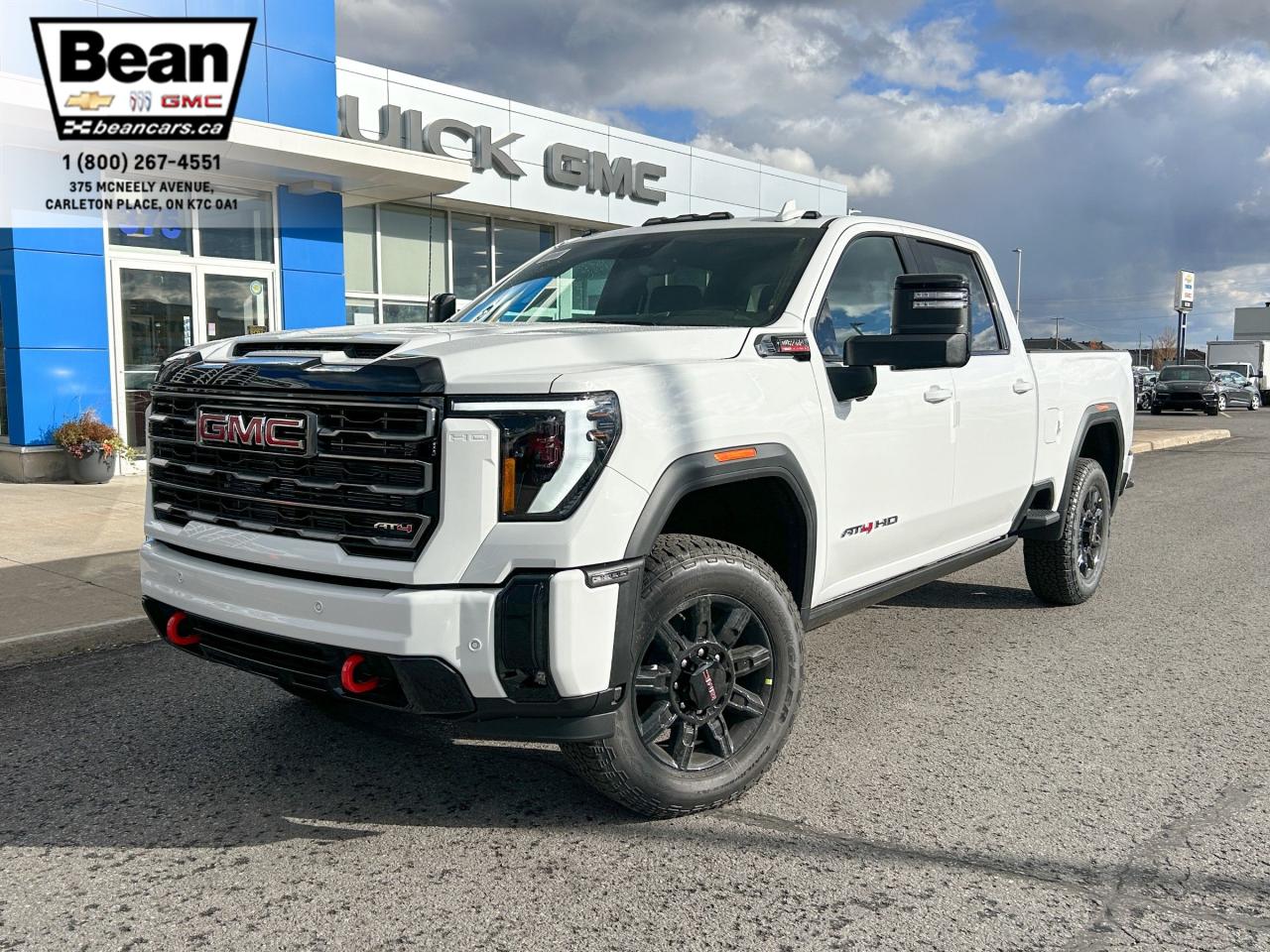 New 2025 GMC Sierra 2500 HD AT4 DURAMAX 6.6L WITH REMOTE START/ENTRY, SUNROOF, HEATED SEATS, VENTILATED SEATS & HEATED STEERING WHEEL, HD SURROUND VISION for sale in Carleton Place, ON