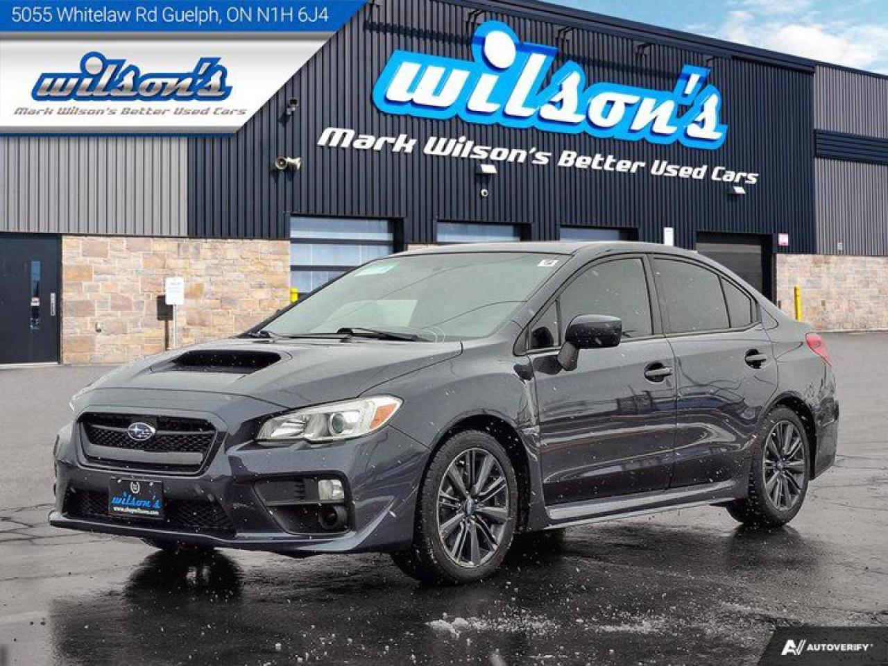 Used 2017 Subaru WRX 6 Speed Manual, Heated Seats, Sunroof, Bluetooth, Back Up Camera, Cruise Control, Alloy Wheels for sale in Guelph, ON