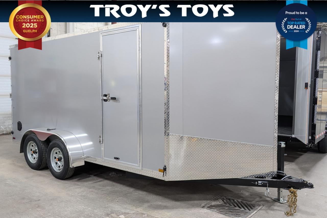 2024 Canadian Trailer Company 7x14 V Nose Cargo Trailer Steel tandem axle