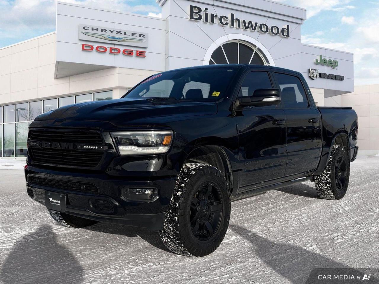 Locally Owned!
Experience rugged luxury with this 2019 Ram 1500 Sport. This powerful truck combines style and functionality, perfect for both work and play.

Key Features:
- Impressive 5.7L 8-cylinder engine with 4WD capability
- 12-inch touchscreen with Google Android Auto and Apple CarPlay
- Power dual-pane panoramic sunroof for an open-air experience
- Leather-faced front vented bucket seats for ultimate comfort
- Blind-Spot and Cross-Path Detection for enhanced safety
- Sport Performance Hood and 20-inch Black aluminum wheels for a bold look
- Power running boards for easy access

Whether youre tackling tough jobs or cruising the highway, this Ram 1500 delivers. Ready to experience it yourself? Reserve your test drive today or start your purchase journey online. Our team at Birchwood Chrysler Dodge Jeep Ram is here to answer any questions and guide you through the process. Dont miss out on this locally owned gem!
With us, Experience is Everything. Complete as much or as little of your purchase online as you like. All pricing is what you see is what you pay. No hidden fees. On our website you can choose payment options and terms knowing these are transparent and accurate.

Start your purchase online to build your exact pricing to your specifics like how much money down, vehicle trade and any accessories or added optional protection that suits your needs.

Any questions let us know by calling (204) 774-4444, wed love to send you a video to clarify any questions about a vehicle!

Visit us in store at 90-3965 Portage Ave in the Pointe West Autopark.

Dealer permit #5686
Dealer permit #5686