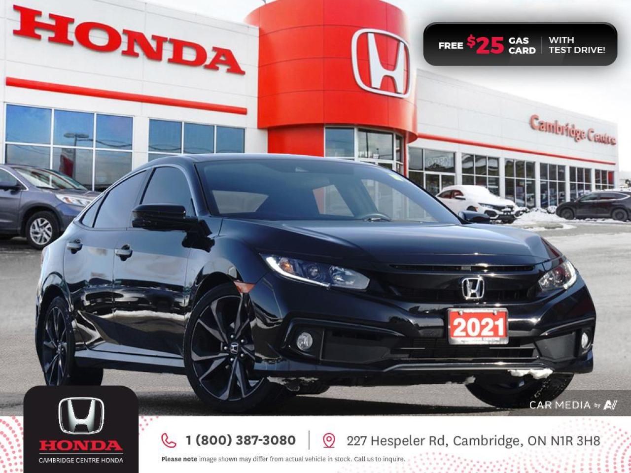 Used 2021 Honda Civic Sport HONDA SENSING TECHNOLOGIES | REMOTE STARTER | APPLE CARPLAY™/ANDROID AUTO™ for sale in Cambridge, ON