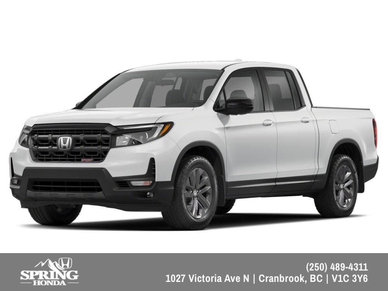 New 2025 Honda Ridgeline Sport PRICE INCLUDES: FREIGHT & PDI, XPEL - PAINT PROTECTION FILM, ALL SEASON MATS, BLOCK HEATER, PREMIUM PAINT for sale in Cranbrook, BC