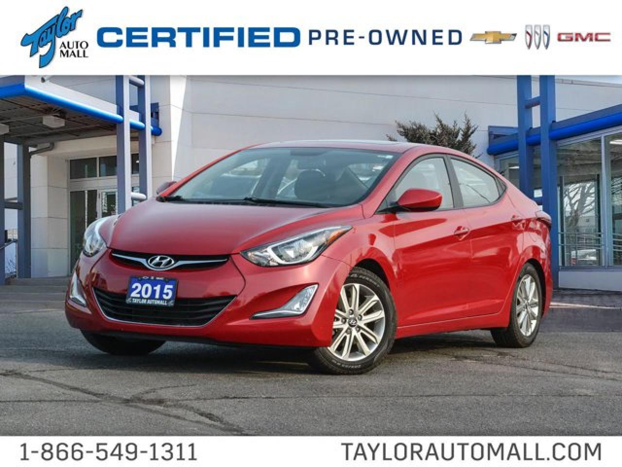 Used 2015 Hyundai Elantra Sport Appearance- Sunroof -  Leather Seats - $103 B/W for sale in Kingston, ON