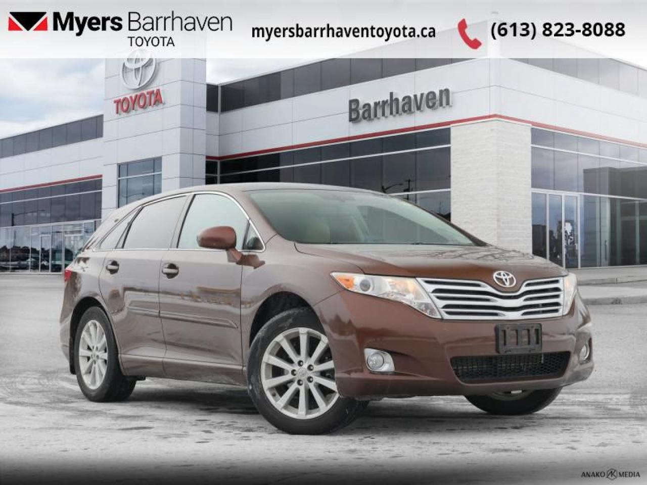 Compare at $12374 - Our Live Market Price is just $11898! <br> <br>   Splitting the difference between SUV and traditional station wagon, the five-passenger Venza manages to be even more versatile, roomy, and comfortable than it looks. -Car and Driver This  2012 Toyota Venza is fresh on our lot in Ottawa. <br> <br>The 2012 Toyota Venza is a tall, midsize wagon aimed at consumers seeking a generous helping of space and amenities in a five-passenger vehicle. With plenty of room for passengers and cargo and the driveability of a mid-size sedan, the Venza is a comfortable family hauler.This  SUV has 179,680 kms. Its  sunset bronze mica in colour  . It has an automatic transmission and is powered by a  smooth engine.  <br> <br>To apply right now for financing use this link : <a href=https://www.myersbarrhaventoyota.ca/quick-approval/ target=_blank>https://www.myersbarrhaventoyota.ca/quick-approval/</a><br><br> <br/><br>At Myers Barrhaven Toyota we pride ourselves in offering highly desirable pre-owned vehicles. We truly hand pick all our vehicles to offer only the best vehicles to our customers. No two used cars are alike, this is why we have our trained Toyota technicians highly scrutinize all our trade ins and purchases to ensure we can put the Myers seal of approval. Every year we evaluate 1000s of vehicles and only 10-15% meet the Myers Barrhaven Toyota standards. At the end of the day we have mutual interest in selling only the best as we back all our pre-owned vehicles with the Myers *LIFETIME ENGINE TRANSMISSION warranty. Thats right *LIFETIME ENGINE TRANSMISSION warranty, were in this together! If we dont have what youre looking for not to worry, our experienced buyer can help you find the car of your dreams! Ever heard of getting top dollar for your trade but not really sure if you were? Here we leave nothing to chance, every trade-in we appraise goes up onto a live online auction and we get buyers coast to coast and in the USA trying to bid for your trade. This means we simultaneously expose your car to 1000s of buyers to get you top trade in value. <br>We service all makes and models in our new state of the art facility where you can enjoy the convenience of our onsite restaurant, service loaners, shuttle van, free Wi-Fi, Enterprise Rent-A-Car, on-site tire storage and complementary drink. Come see why many Toyota owners are making the switch to Myers Barrhaven Toyota. <br>*LIFETIME ENGINE TRANSMISSION WARRANTY NOT AVAILABLE ON VEHICLES WITH KMS EXCEEDING 140,000KM, VEHICLES 8 YEARS & OLDER, OR HIGHLINE BRAND VEHICLE(eg. BMW, INFINITI. CADILLAC, LEXUS...) o~o