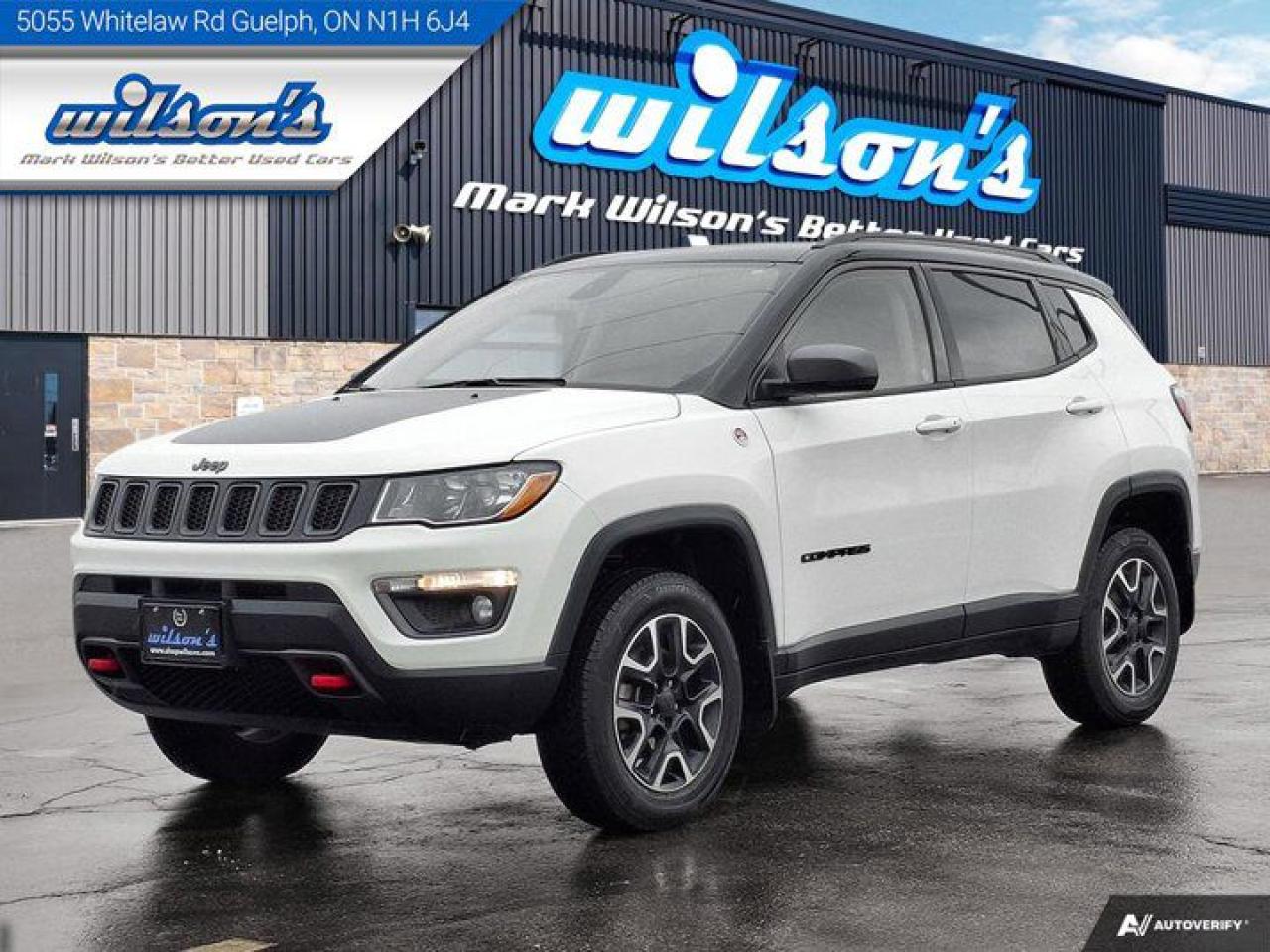 Used 2019 Jeep Compass Trailhawk  4X4 | Tow Pkg | Leather | Nav | Pano Sunroof | CarPlay + Android | Heated Steering for sale in Guelph, ON